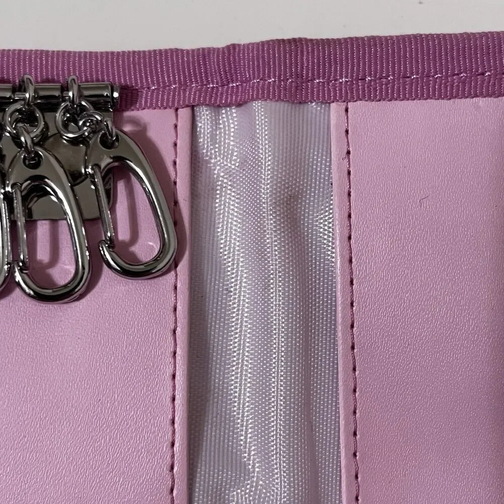 Sesame Street Baby Characters Pink Glitter Key Holder Coin Wallet Tri-Fold 2007